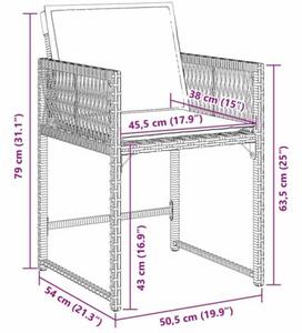 Zestaw Mebli Ogrodowych Komplet Jadalniany 5-Częściowy Beżowy Rattan Na Taras Balkon Ogród