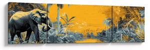 Obraz - Słoń w naturze (170x50 cm)