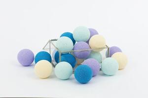 Lampki dla dzieci kule Cotton Balls Lawendove - różne rozmiary