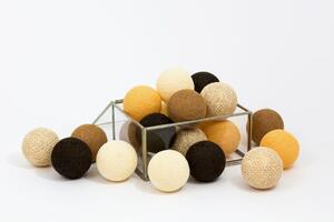 Lampki dla dzieci kule Cotton Balls Golden Autumn - różne rozmiary