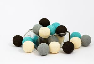 Lampki dla dzieci kule Cotton Balls Lazurowe - różne rozmiary