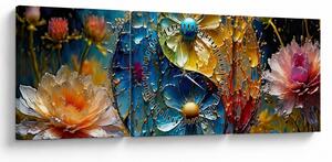Obraz - Harmonia i równowaga (z zegarem) (90x30 cm)
