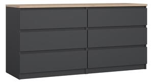 Ciemnoszara komoda 154x76x50 cm Naia – Tvilum