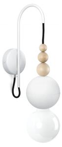 Lampa ścienna do pokoju dziecka kinkiet Loft biały strukturalny