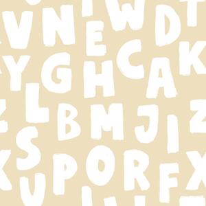 Tapeta do pokoju dla dziecka Literki Beż