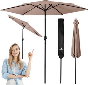 Parasol ogrodowy skadany 6 segmentowy 300 cm z pokrowcem Plonos PL-884