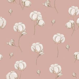 Tapeta do pokoju dla dziecka Cotton pink fields