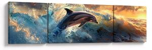 Obraz - Delfin, ilustracje (170x50 cm)