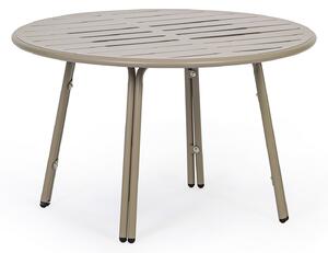Metalowy stół bistro VENTO, średnica 80 cm, do użytku zewnętrznego, beżowy