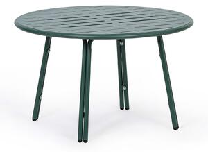 Metalowy stół bistro VENTO, średnica 80 cm, do użytku zewnętrznego, zielony