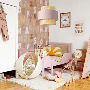 Lampa sufitowa do pokoju dziecka Rattanowa Len Pink