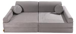 Sofa modułowa dziecięca Velvet Premium Szara