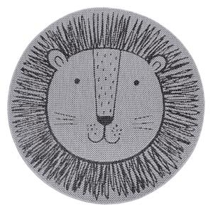 Szary dywan dla dzieci Ragami Lion, ø 160 cm