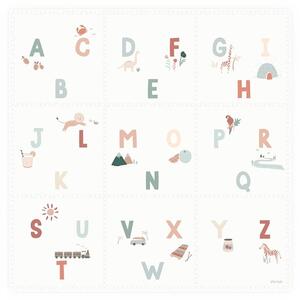 Play&Go Dwustronna Mata Piankowa EEVAA 3w1 Alphabet / Terrazzo