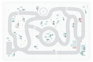 Play&Go Dwustronna Mata Piankowa EEVAA 3w1 Roadmap / Icons