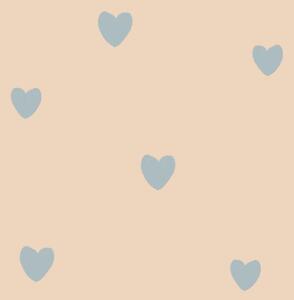 Tapeta do pokoju dla dziecka Hearts Draw Light