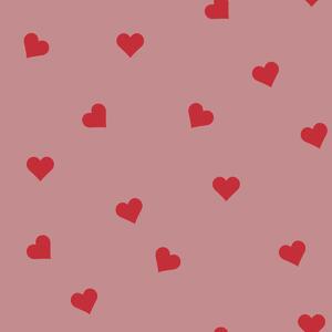 Tapeta do pokoju dla dziecka Hearts on pink
