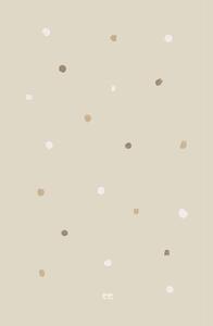 Mata kauczukowa dla dzieci Beige Beige Dot Big