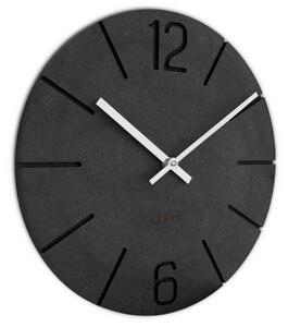 LAVVU Czarny zegar Natur, śr. 34 cm