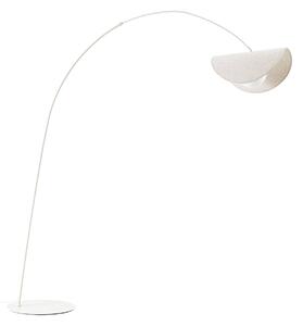 Lampa Podłogowa Lucande, Tamani, ściemnialny, beżowy, salon, tkanina | tekstylia, design