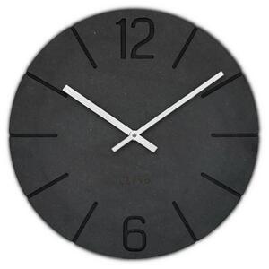 LAVVU Czarny zegar Natur, śr. 34 cm