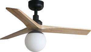 FARO Barcelona FARO 34284WT-11L-Str. wentylator KLIM S 1xE27/15W/230V sosna/czarny pr.92,5cm WT FA34284WT-11L