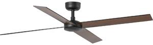 FARO Barcelona FARO 34356WT - Wentylator sufitowy RUDDER L brązowy/czarny śr. 132 cm WT + pilot FA34356WT