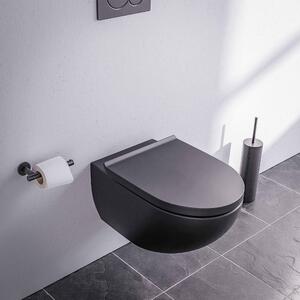 Toaleta wisząca bezkołnierzowa E-9030 - deska wolnoopadająca - biały połysk