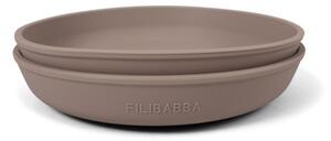 Filibabba Silikonowe talerzyki 2szt. Warm Grey