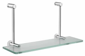 SAPHO 1301-15 szklana półka wisząca na kabinę prysznicową 40 x 18 x 12,5 cm, srebrny