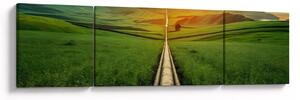 Obraz - Wschód słońca nad doliną (170x50 cm)