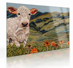 Obraz na szkle - Imitacja dzianego motywu (70x50 cm)