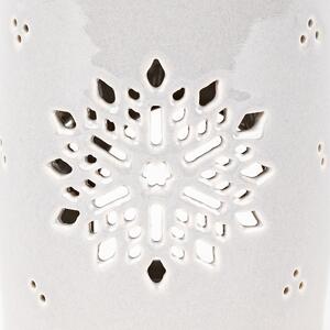 Porcelanowy kominek zapachowy Snow flower beżowy, 8,5 x 12 cm