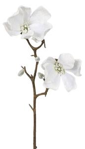 Sztuczna ośnieżona Magnolia biały, 49 cm
