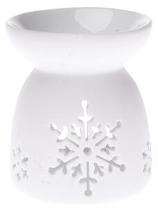 Ceramiczny kominek zapachowy Snowlet biały, 7,7 x 9 cm