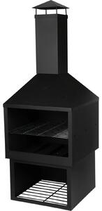 Grill z wysokim kominem, 118 cm
