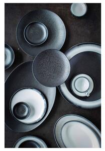Czarny ceramiczny talerz Maxwell & Williams Caviar, 30x22 cm