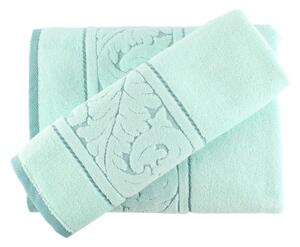 Zestaw miętowego ręcznika i ręcznika kąpielowego z bawełny Sultan