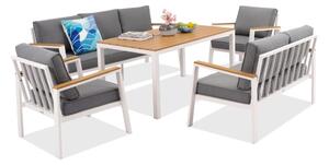 Zestaw aluminiowy Zakintos Apetito 7 biały Garden Point