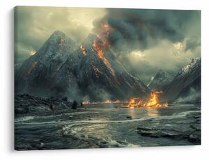 Obraz - Erupcja wulkanu (70x50 cm)