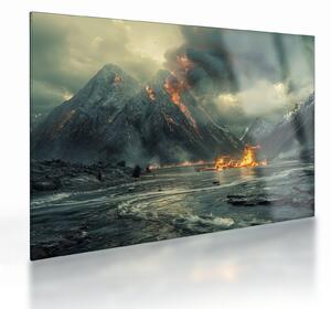 Obraz na szkle - Erupcja wulkanu (70x50 cm)