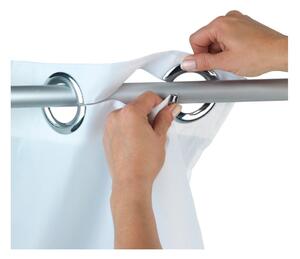Biała zasłona prysznicowa z warstwą przeciw pleśni Wenko Comfort Flex, 180x200 cm