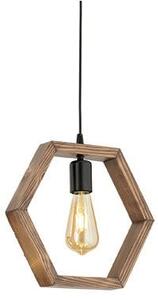 Lampa wisząca z drewna grabu Geometrik Sparky
