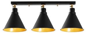 Czarna/w kolorze złota lampa sufitowa z metalowym kloszem ø 20 cm Tramino – Opviq lights