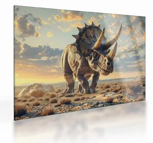 Obraz na szkle - Triceratops (70x50 cm)