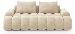 Beżowa aksamitna sofa 200 cm Linz – Cosmopolitan Design