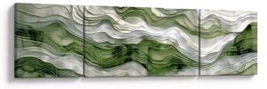 Obraz - Zielone i białe zmarszczki (170x50 cm)