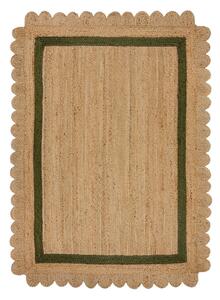 Ciemnozielono-naturalny kolorze dywan z juty tkany ręcznie 160x230 cm Grace Green – Flair Rugs