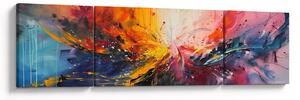 Obraz - Abstrakcja kolorów (170x50 cm)