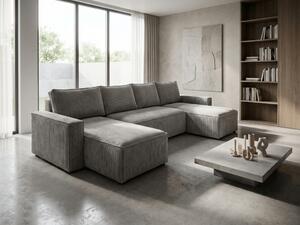 Narożnik w kształcie U SMART COSARO 295x140 cm, jasnoszary